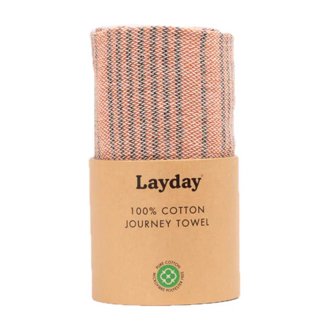 Layday Charter Flat Weave Beach Towel - Rust